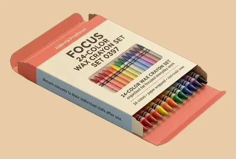 1 Straight Tuck Crayon Boxes