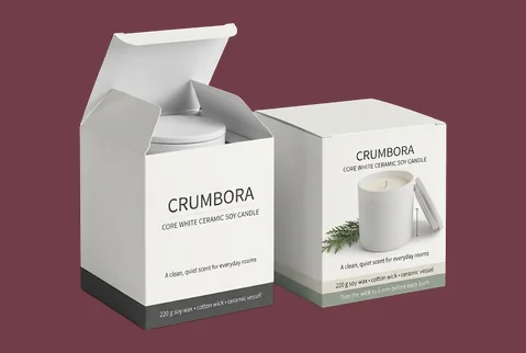 1 White Folding Cartons