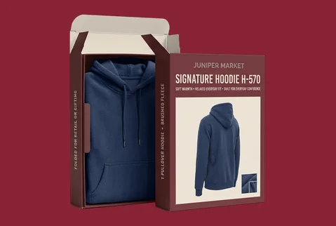 1 folding carton hoodie boxes