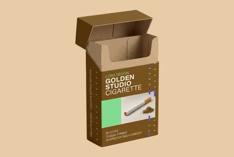1 kraft flip top packs