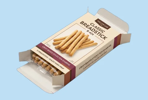 1 straight tuck breadstick boxes