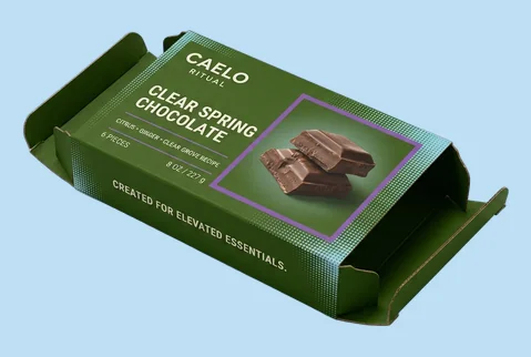 1 straight tuck chocolate cartons