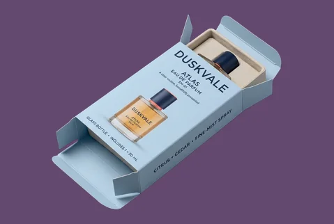 1 straight tuck cologne boxes
