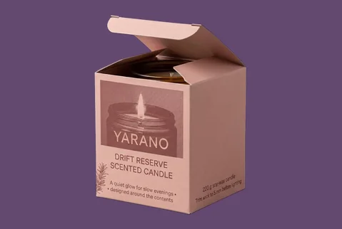 1 tuck end candle boxes