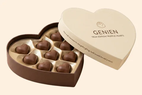 1 two piece heart box