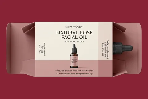 2 Reverse Tuck Rose Oil Box
