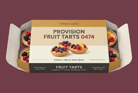 2 Straight Tuck Tart Boxes