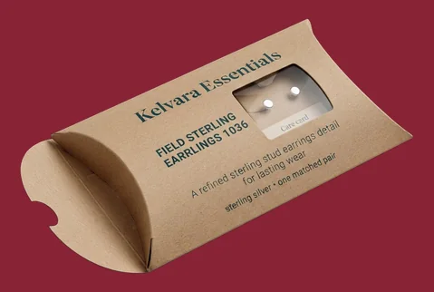 2 Windowed Kraft Pillow Box