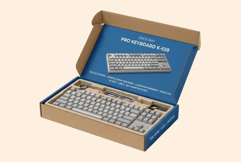 2 corrugated keyboard mailers