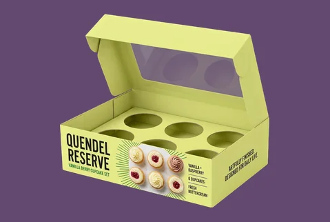 2 cupcake boxes with inserts