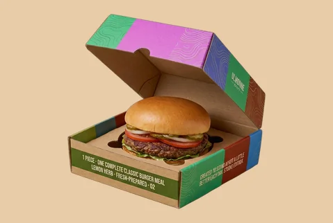2 kraft burger clamshell
