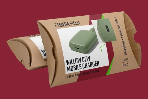 2 kraft pillow boxes