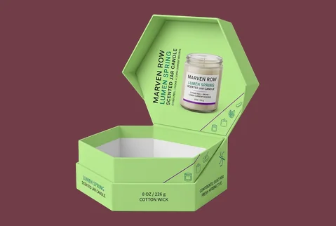 2 magnetic hexagon gift box