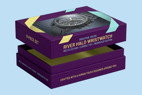 2 paperboard lid and base boxes