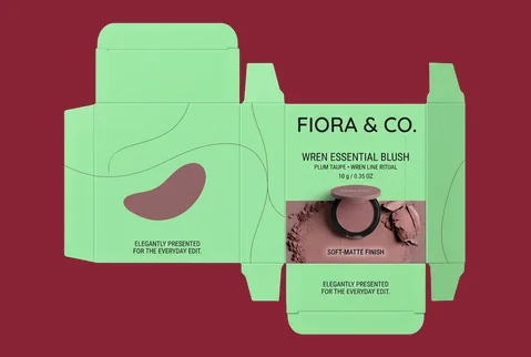 2 reverse tuck blush boxes