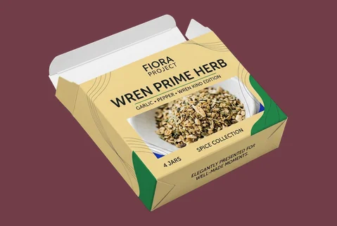 2 reverse tuck herb boxes