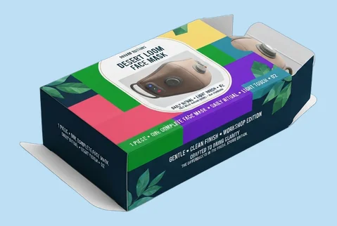2 reverse tuck mask boxes
