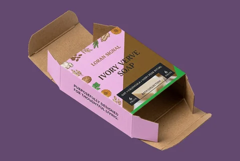 2 reverse tuck soap boxes