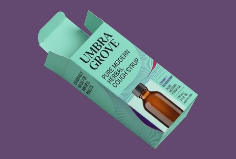 2 reverse tuck syrup cartons