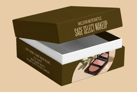 2 rigid makeup gift boxes