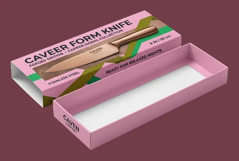 2 sleeve and tray knife boxes