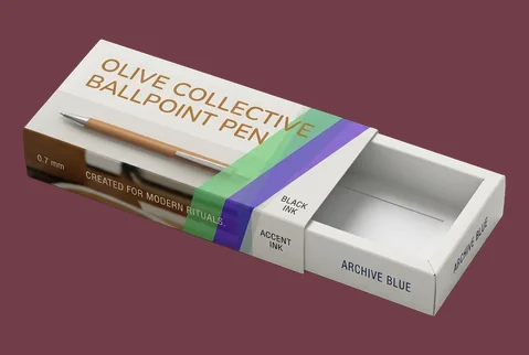 2 sleeve and tray pen boxes