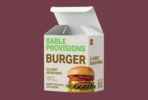 2 tuck end burger boxes