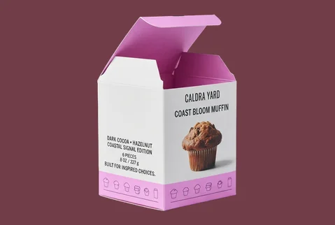 2 tuck end muffin boxes
