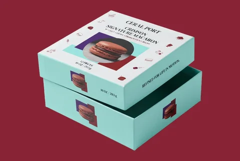 2 two piece macaron boxes