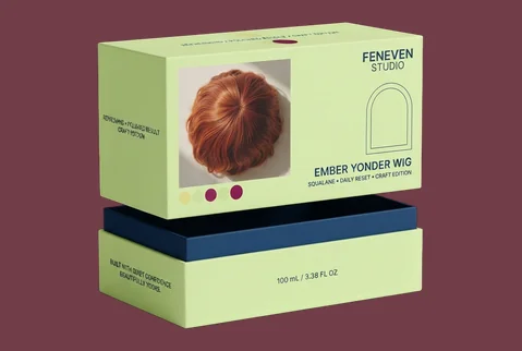2 two piece rigid wig boxes