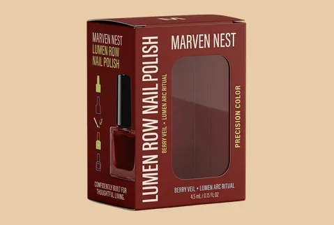 2 window nail polish box