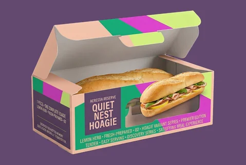 2 windowed hoagie box