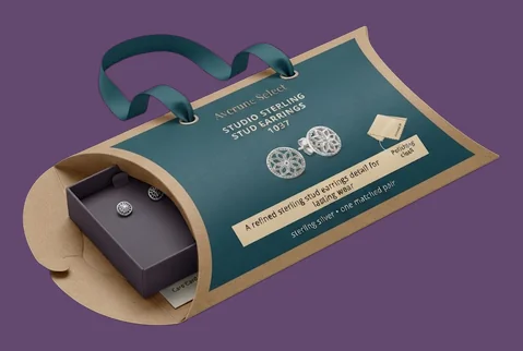 3 Ribbon Handled Pillow Box