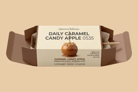 3 Straight Tuck Candy Apple Boxes