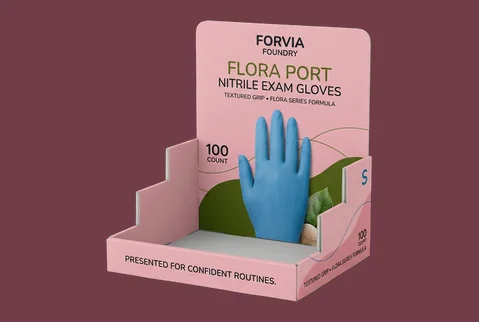 3 counter display glove packs