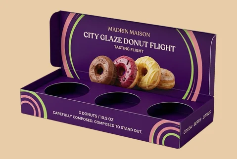 3 donut flight tray