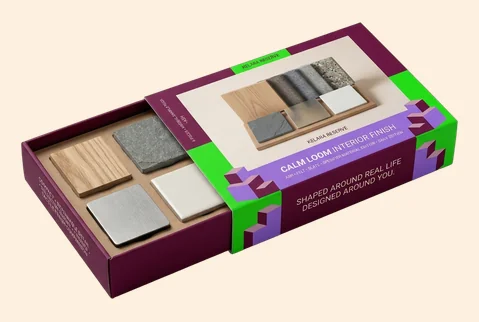 3 sleeve and tray sample box