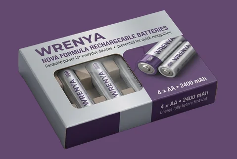3 window battery cartons