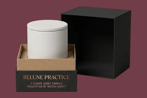 4 Black Kraft Two Piece Boxes