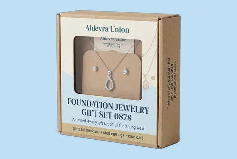 4 Kraft Window Jewelry Boxes