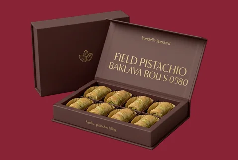 4 Rigid Baklava Roll Boxes