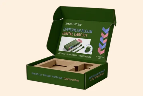 4 branded mailer kit boxes