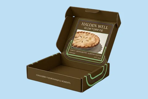 4 corrugated pie mailers