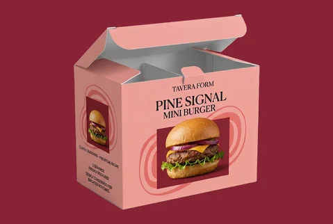 4 divided multi burger boxes