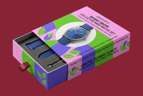 4 drawer boxes with ribbon pull
