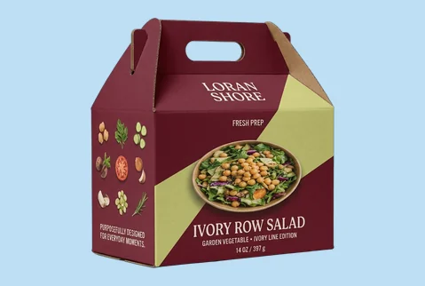 4 gable kraft salad boxes