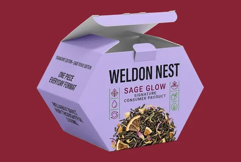 4 hexagon boxes