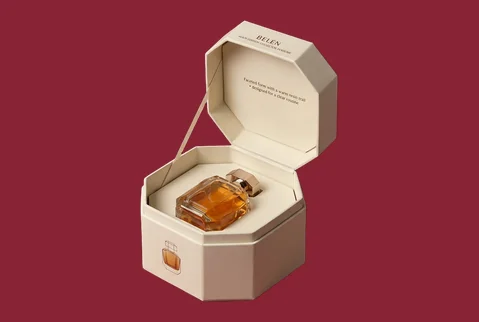 4 hinged lid octagon box