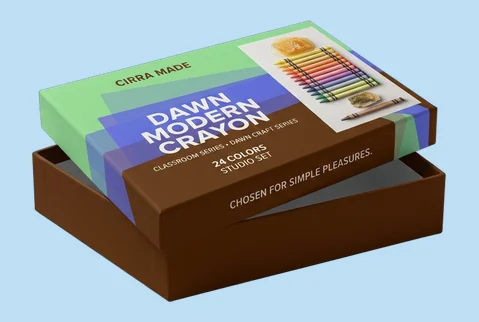 4 two piece crayon boxes