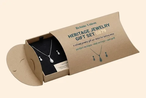 5 Kraft Pillow Jewelry Boxes
